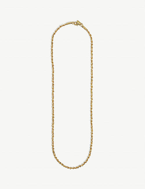 CRYSTAL HAZE: Rope Chain 18ct gold-plated chain necklace