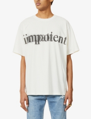 Impotent Impatient text-print cotton 