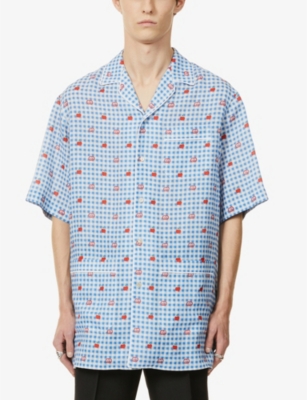 gingham collared shirt