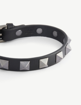 VALENTINO GARAVANI - Rockstud leather bracelet Selfridges.com