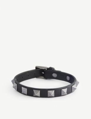 VALENTINO GARAVANI - Rockstud leather bracelet Selfridges.com