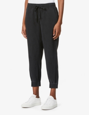 BELLA DAHL Easy cropped mid rise woven jogging bottoms