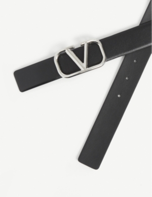 VALENTINO GARAVANI V-logo leather belt