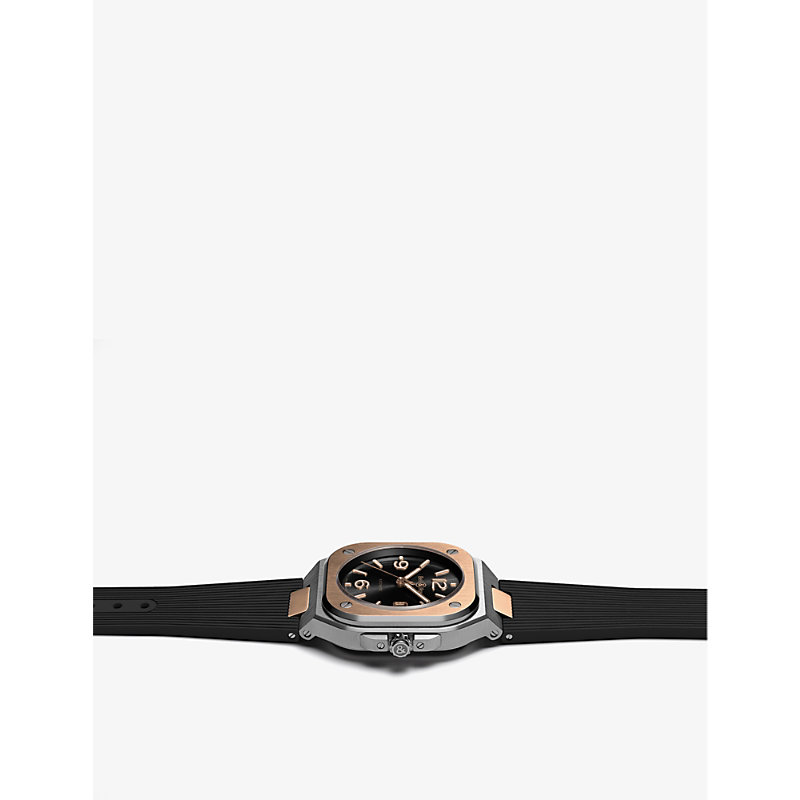 Shop Bell & Ross Br05a-bl-stpg/ssg Stainless Steel And 18ct Rose-gold Automatic Watch In Silver & Gold