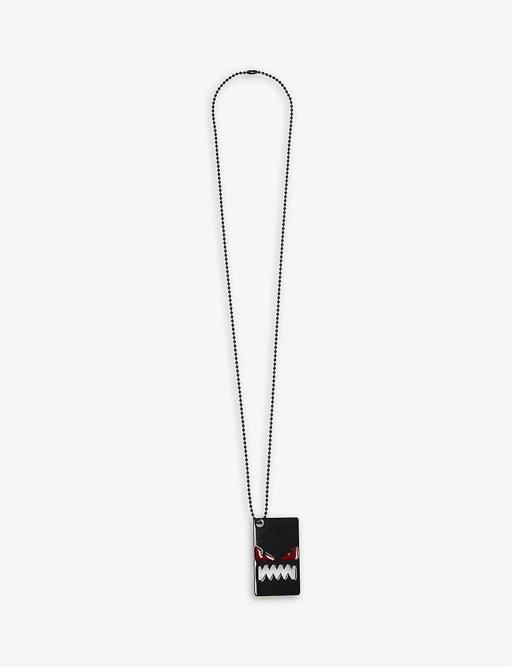 Corner Bugs chain link black-toned metal necklace(9049172)