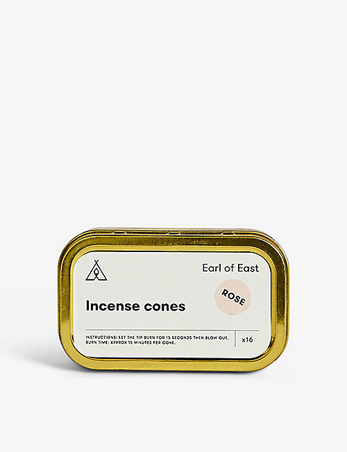 EARL OF EAST: Rose incense cones box of 16