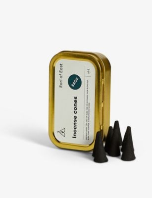 EARL OF EAST: Sage incense cones box of 16