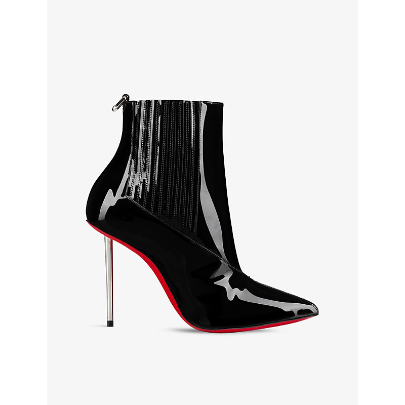 Christian Louboutin Womens Black/nickel Epic Boot 100 Patent Galva Black 5