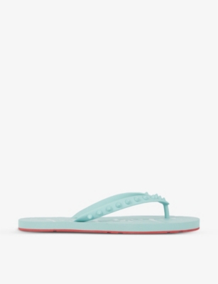 Christian Louboutin Womens Noumea Loubi Flip Donna Flat Rubb Noumea 3 In Noumea