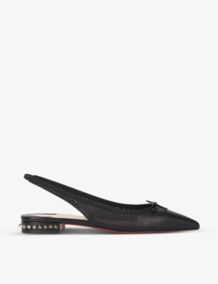 CHRISTIAN LOUBOUTIN - Hall Sling flat nappa perf gg version bl 