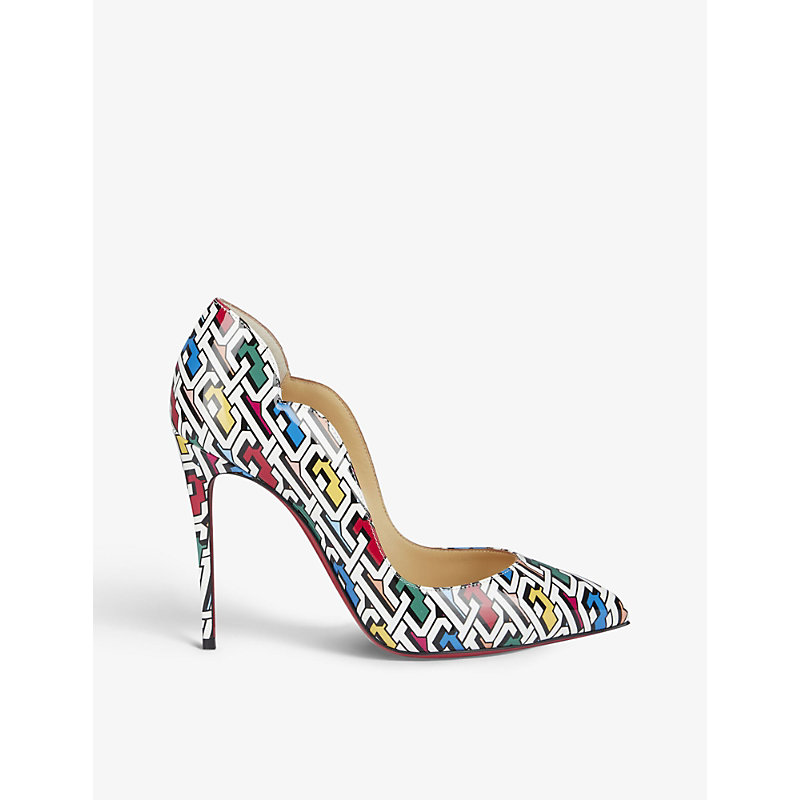CHRISTIAN LOUBOUTIN HOT CHICK 100 PATENT CL 3D MULTI,R03686620