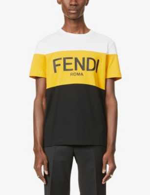 black and yellow fendi t shirt