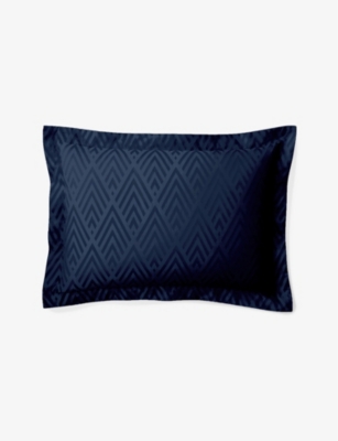 Polo Ralph Lauren Navy Penthouse Cotton-jacquard Pillowcase 50cm X 75cm Standard