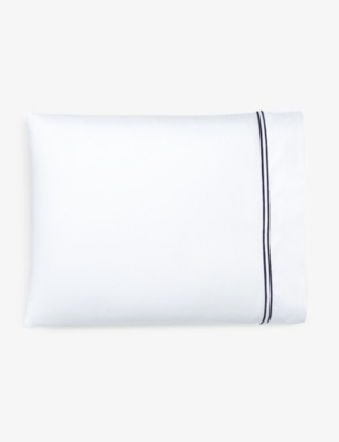 Polo Ralph Lauren Navy Penthouse Cotton-jacquard Pillowcase 65cm X 65cm Square