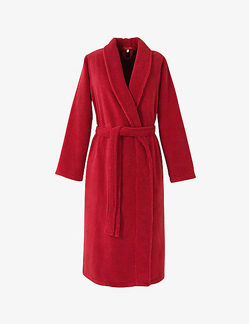 OLIVER DESFORGES: Alizee spread-collar cotton bathrobe