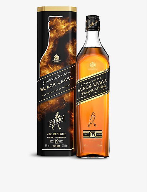 JOHNNIE WALKER: Johnnie Walker Black Label blended Scotch whisky tin 700ml