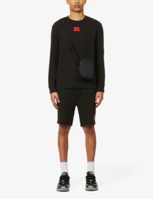 HUGO: Logo-patch relaxed-fit cotton-jersey sweatshirt