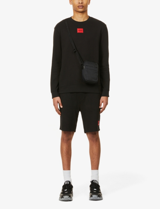 Logo-patch relaxed-fit cotton-jersey sweatshirt