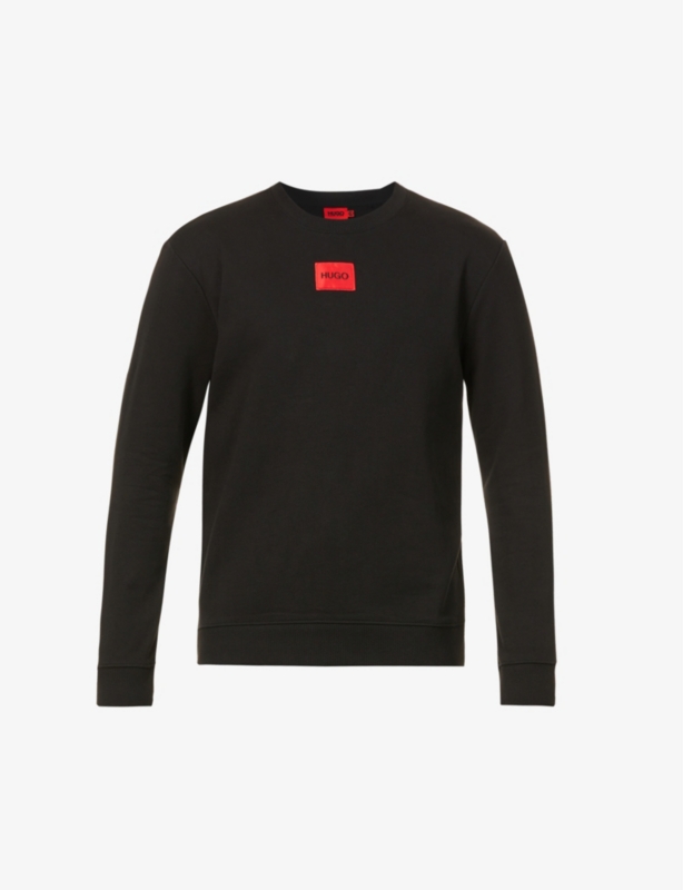 Logo-patch relaxed-fit cotton-jersey sweatshirt