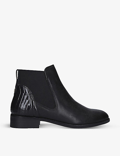 CARVELA: Stifle crocodile-embossed leather ankle boots