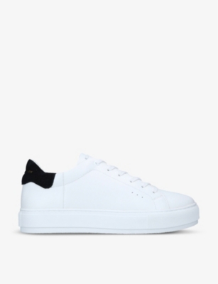 Shop Kurt Geiger London Men's White Laney Platform Leather Trainers