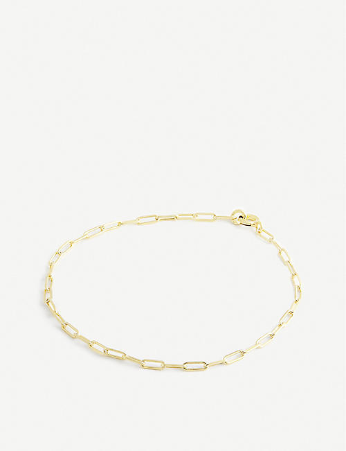 HERMINA ATHENS: Vintage yellow gold-plated sterling-silver bracelet