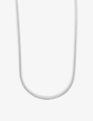 Shop Miansai Men's Silver Cuban-chain Rhodium-plated Sterling-silver Necklace
