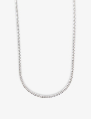 MIANSAI: Cuban-chain rhodium-plated sterling-silver necklace