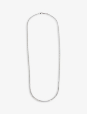 Off-White c/o Virgil Abloh Logo Plaque Chain-linked Necklace in Metallic