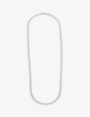 Miansai Rhodium-plated Sterling Silver Cuban Chain Necklace In Silver