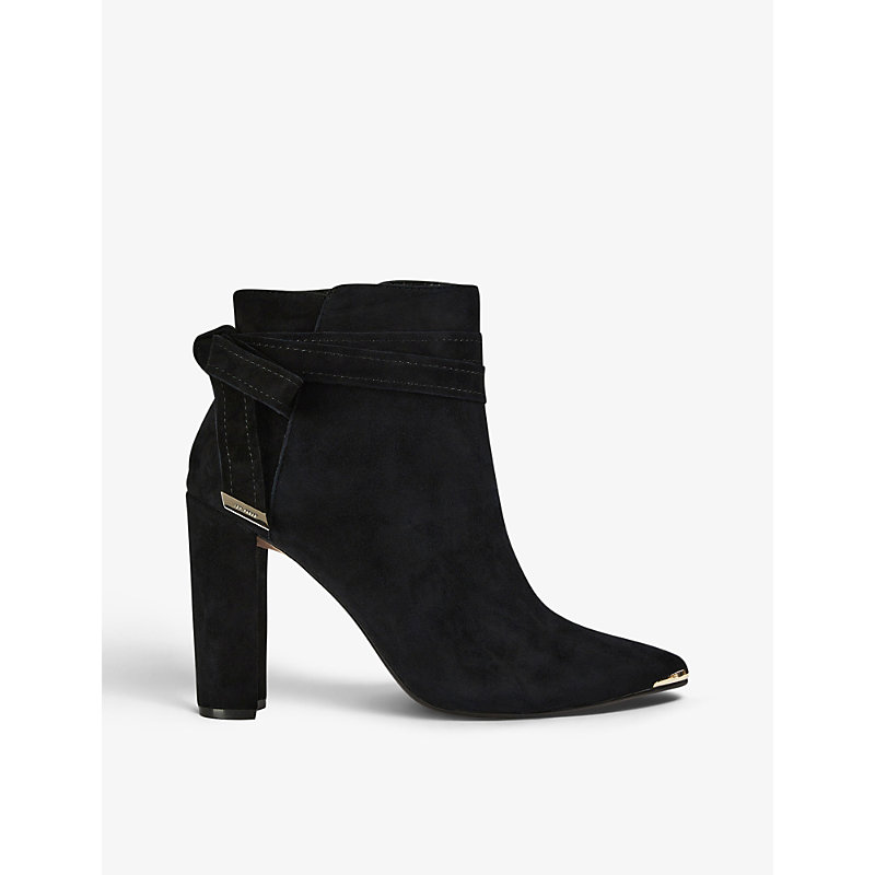 Ted Baker Bow-detail Suede Heeled Ankle Boots