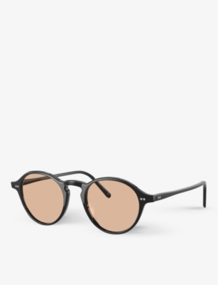 Shop Oliver Peoples Womens Black Ov5445u Square-frame Acetate Sunglasses