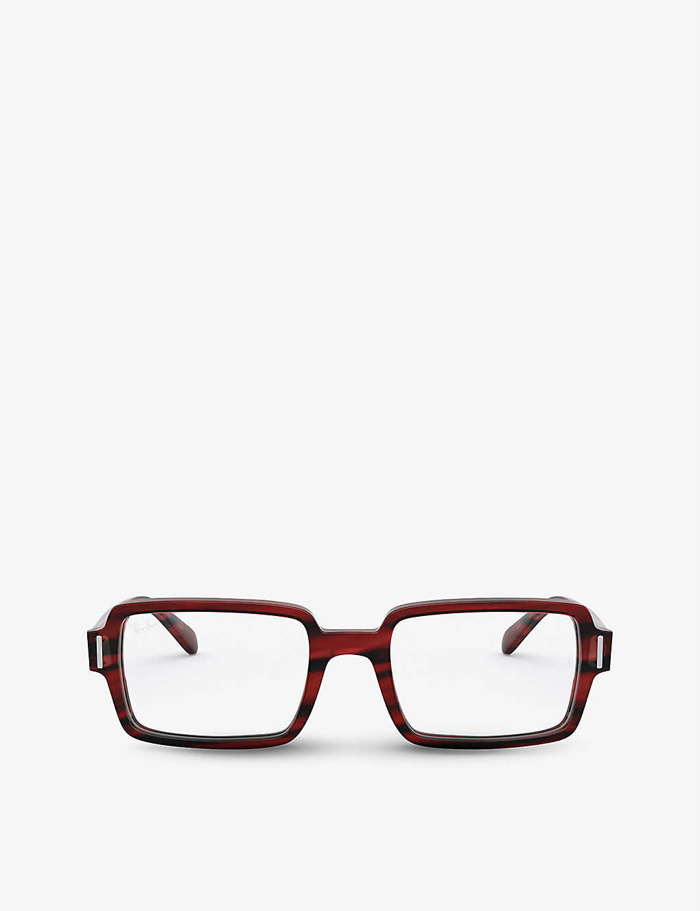 Ray Ban Rx5473 Benji Rectangle-frame Acetate Optical Glasses In Red