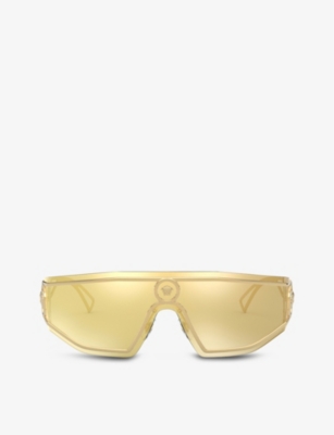 VERSACE: VE2226 wrap-around metal sunglasses