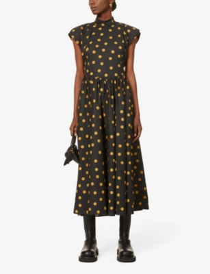 gestuz polka dot dress