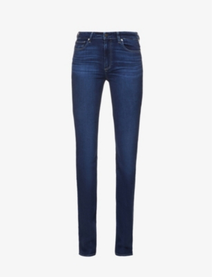Shop Paige Women's Brentwood Hoxton Straight High-rise Cotton-blend Denim Jeans