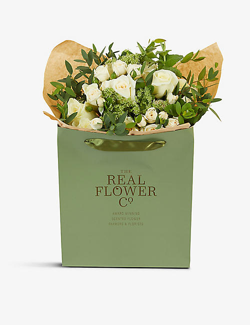 THE REAL FLOWER COMPANY: Cream and Ivory Pick of the Day medium bouquet