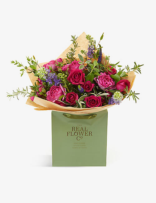 THE REAL FLOWER COMPANY：Hot Pink Pick of the Day 中号花束