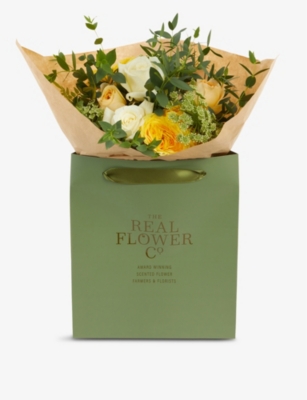 THE REAL FLOWER COMPANY: Yellow and Ivory Pick of the Day posy