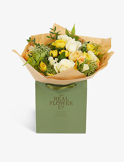 THE REAL FLOWER COMPANY: Yellow and Ivory Pick of the Day medium bouquet