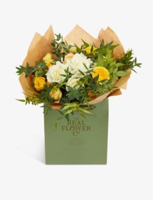 THE REAL FLOWER COMPANY: Yellow and Ivory Pick of the Day large bouquet