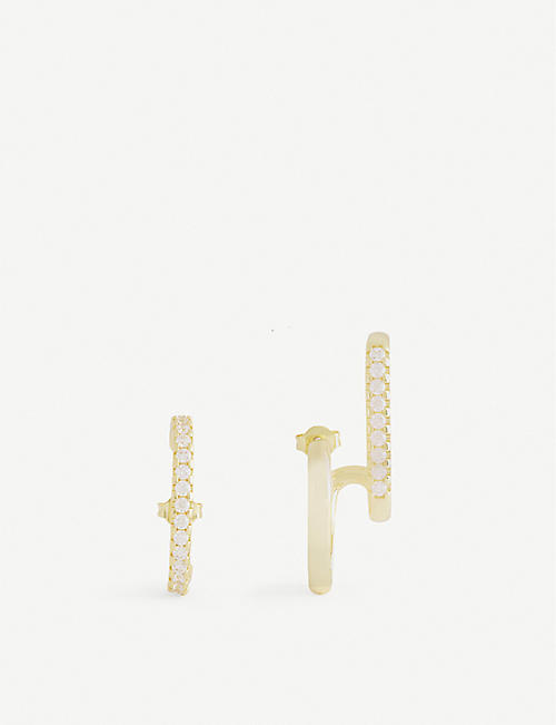 OMA THE LABEL: Lydia 18ct gold-plated earring set