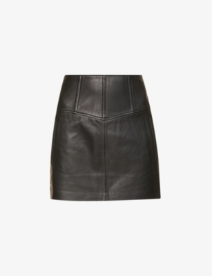 reiss leather skirt sale