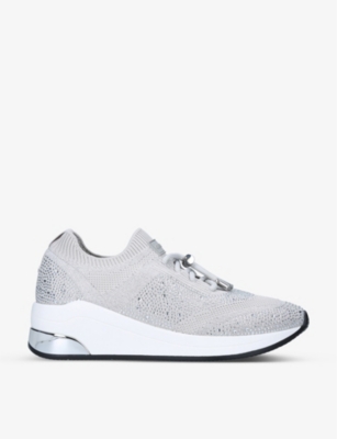 CARVELA Jetson toggle embellished knitted trainers