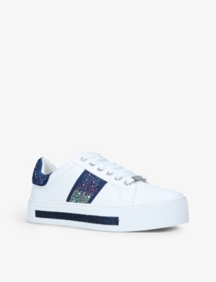 navy embellished trainers