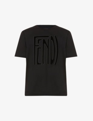 FENDI - Brand-embroidered crewneck 