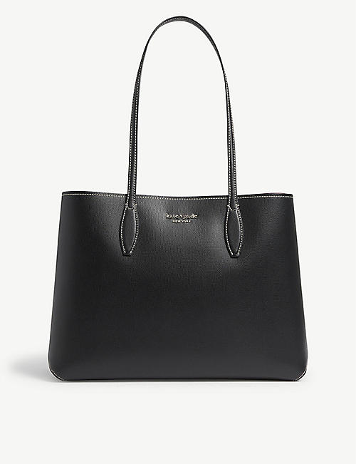 KATE SPADE NEW YORK: All Day branded leather tote bag