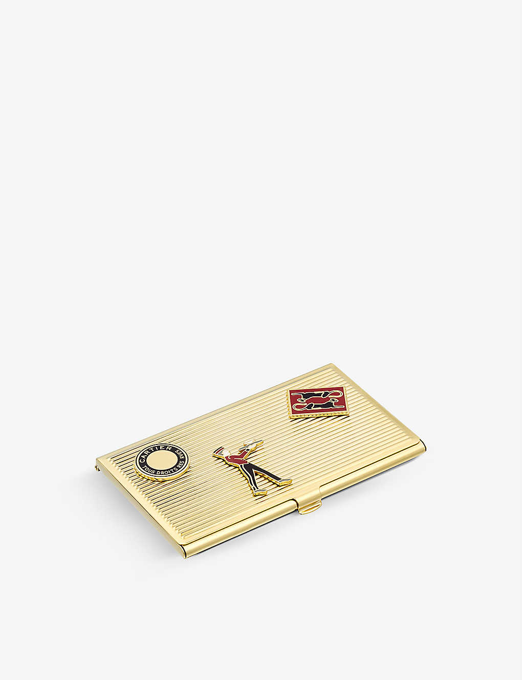 Cartier Womens Multi Diabolo De Lacquered Golden-finish Metal Card Holder