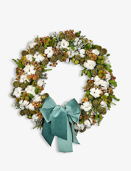 MOYSES STEVENS: Rustic Christmas real-foliage wreath 40cm