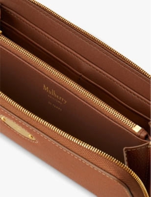 MULBERRY: Plaque-embellished leather purse